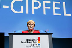 Angela Merkel auf dem Maschinenbau-Gipfel 2019