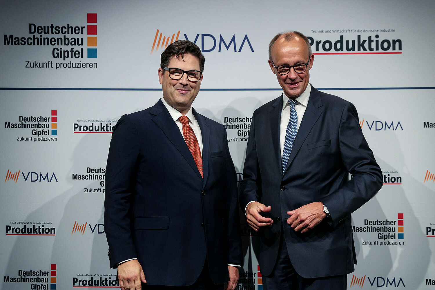 Foto vom 15. Deutschen Maschinenbau-Gipfel 2025 in Berlin - Merz und Kawlath